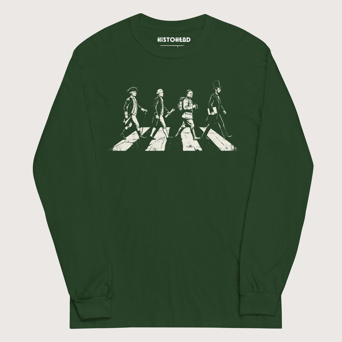 Forest Green Rushmore Road - Long Sleeve - history buff gift by HistoHead