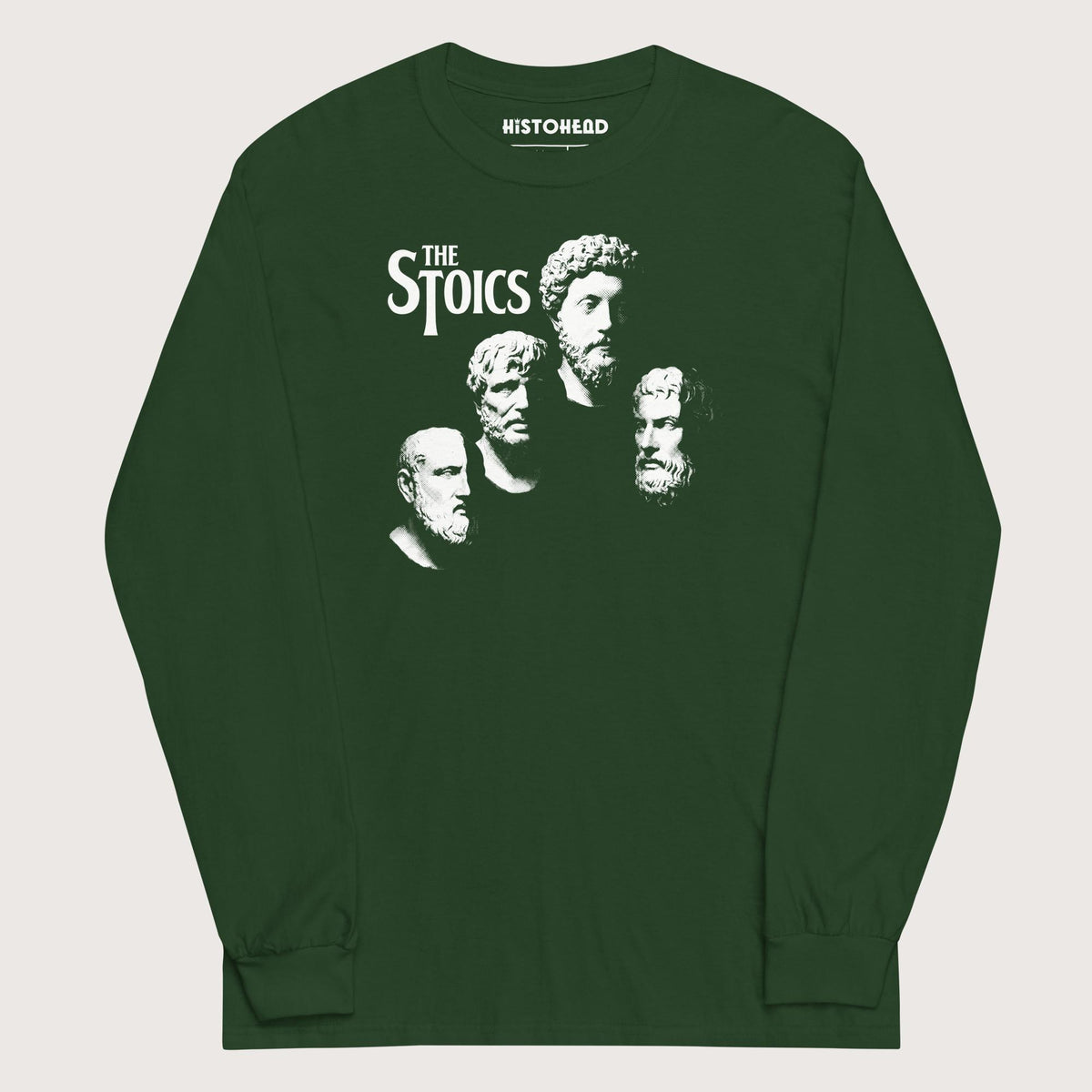 Forest Green The Stoics - Long Sleeve - history buff gift by HistoHead