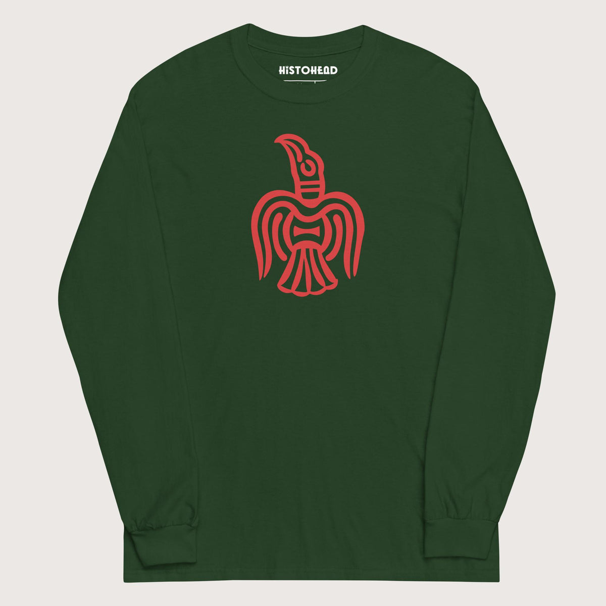 Forest Green Viking York Raven - Long Sleeve - history buff gift by HistoHead