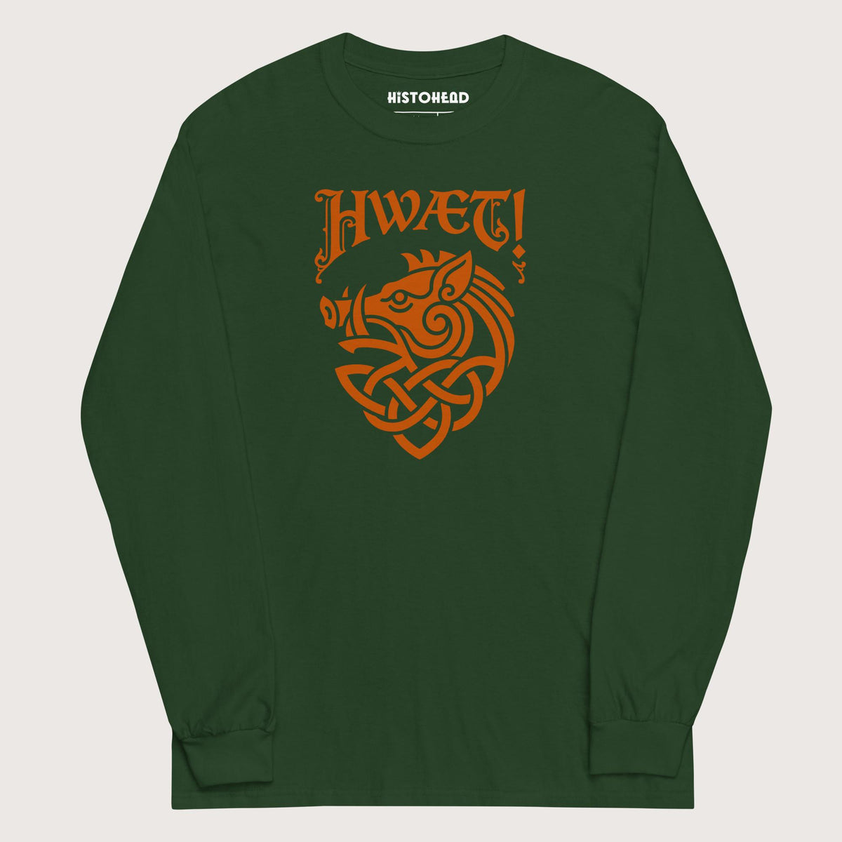 Forest Green Hwaet Boar - Long Sleeve - history buff gift by HistoHead