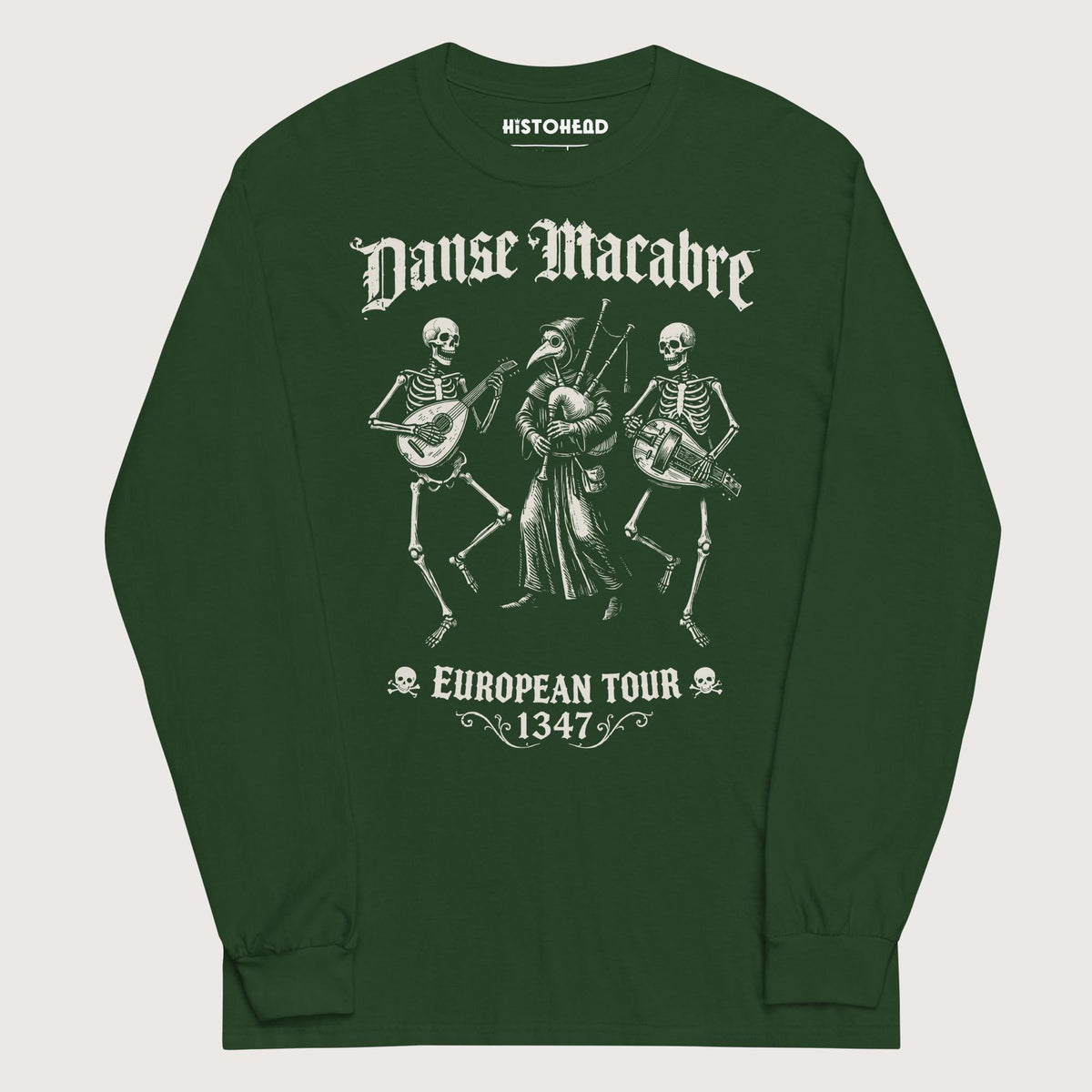 Forest Green Danse Macabre European Tour - Long Sleeve - history buff gift by HistoHead