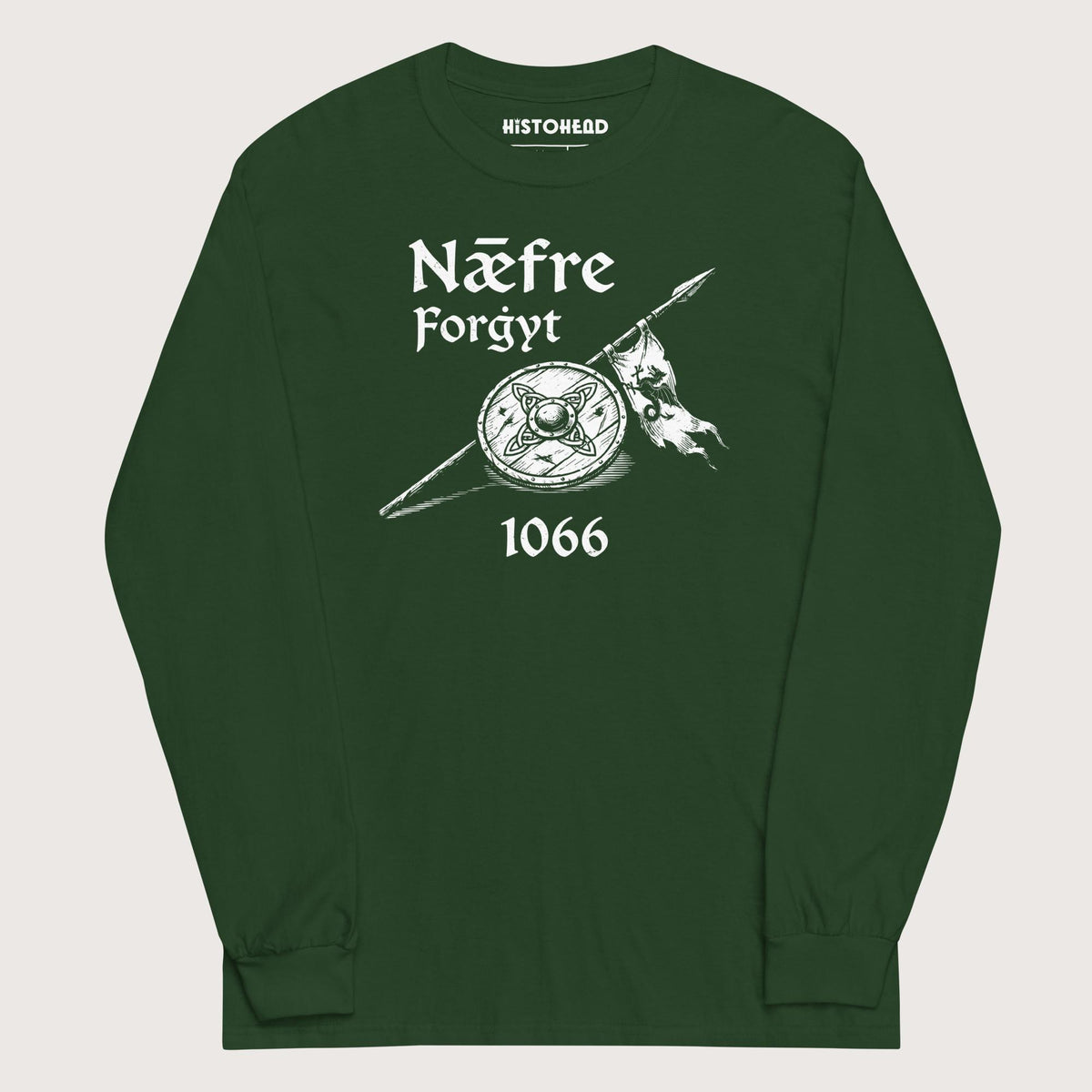 Forest Green Never Forget 1066 - Long Sleeve - history buff gift by HistoHead