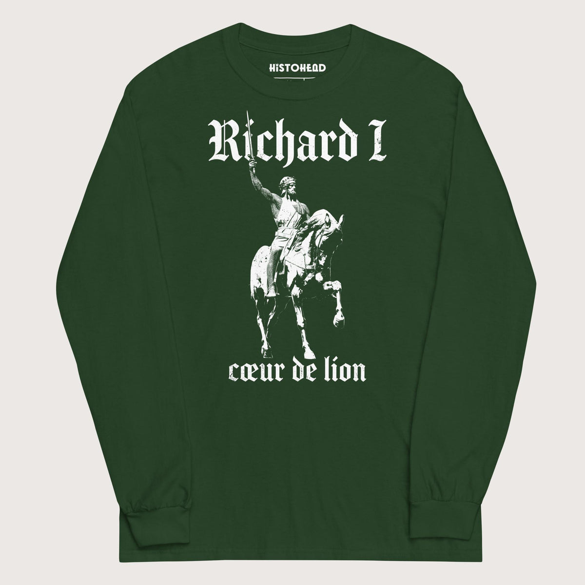 Forest Green Richard I Coeur de Lion - Long Sleeve - history buff gift by HistoHead