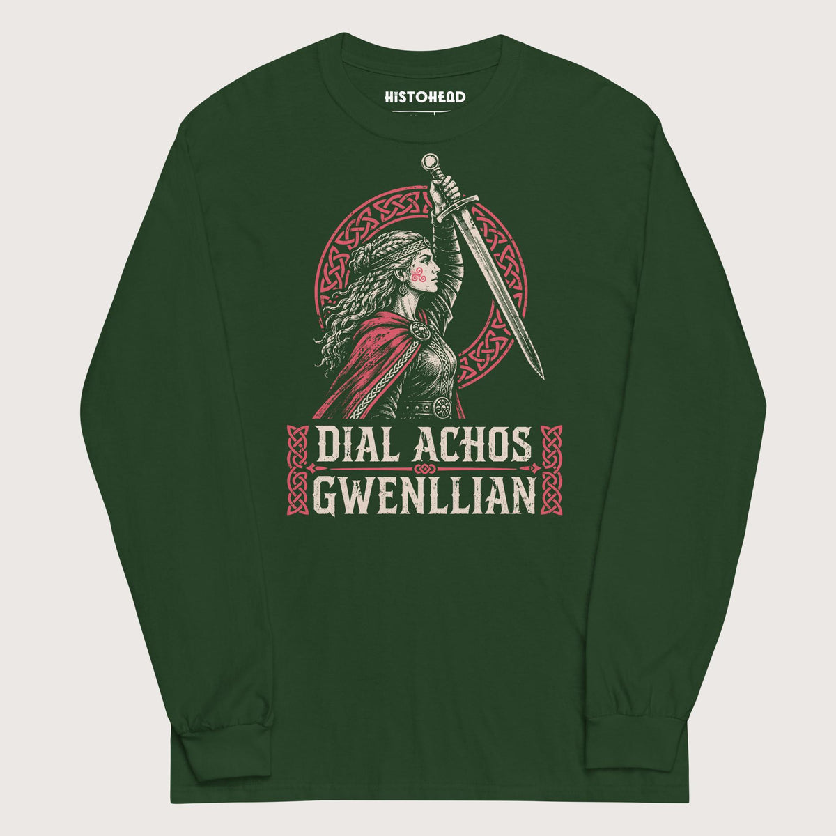 Forest Green Dial Achos Gwenllian - Long Sleeve - history buff gift by HistoHead