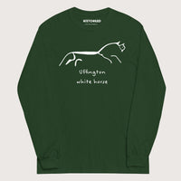 Forest Green Uffington White Horse - Long Sleeve - history buff gift by HistoHead