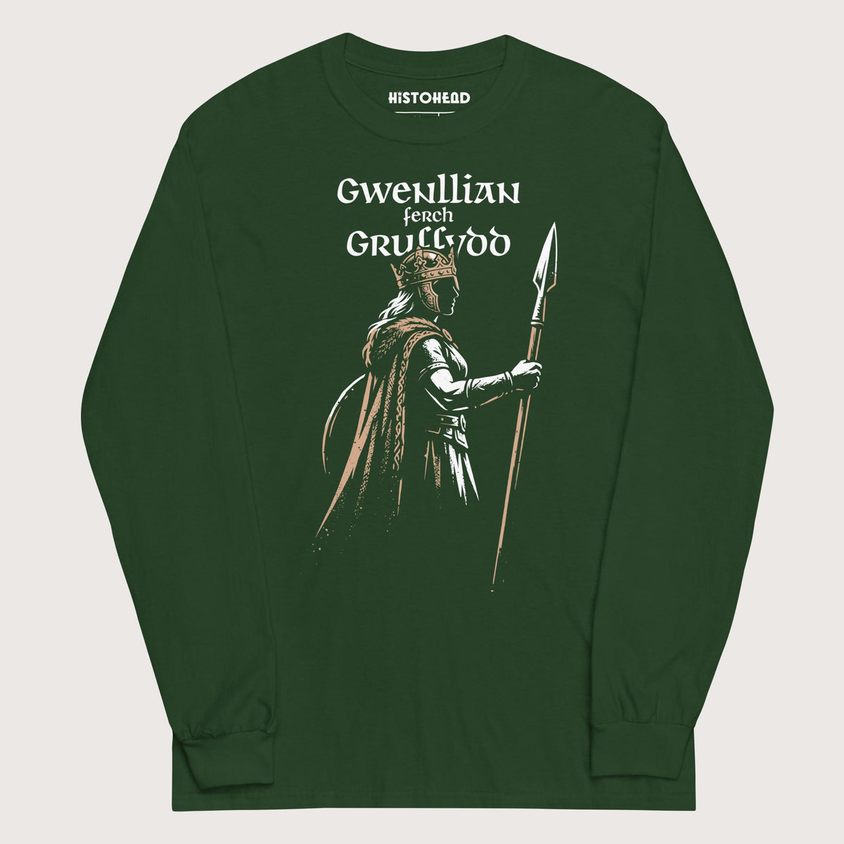 Forest Green Gwenllian ferch Gruffydd - Long Sleeve - history buff gift by HistoHead