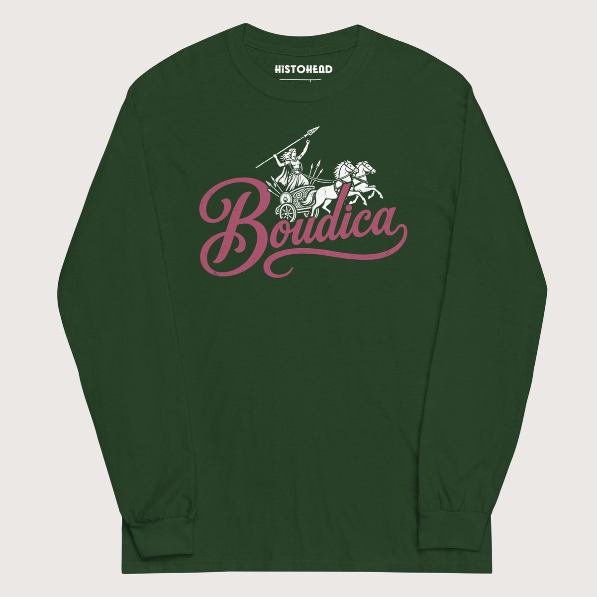 Forest Green Boudica - Long Sleeve - history buff gift by HistoHead