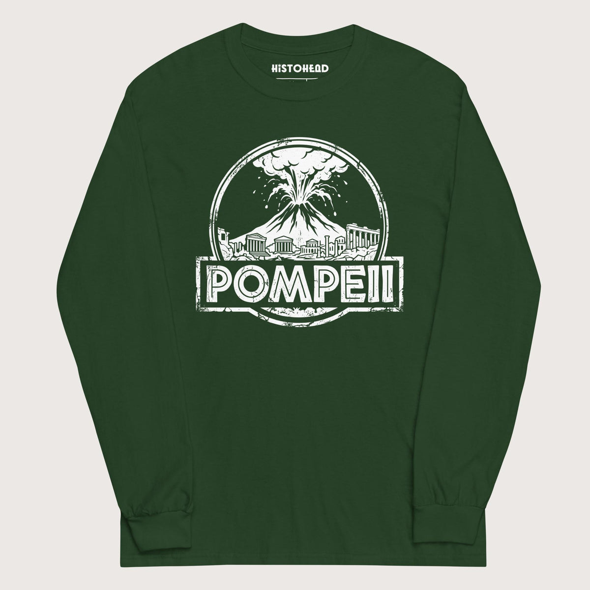 Forest Green Pompeii - Long Sleeve - history buff gift by HistoHead