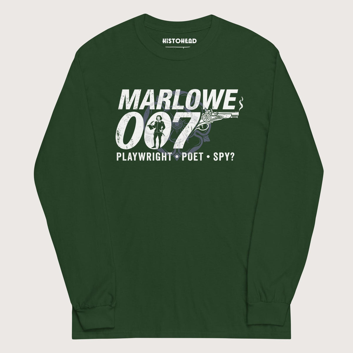 Forest Green Marlowe 007 - Long Sleeve - history buff gift by HistoHead