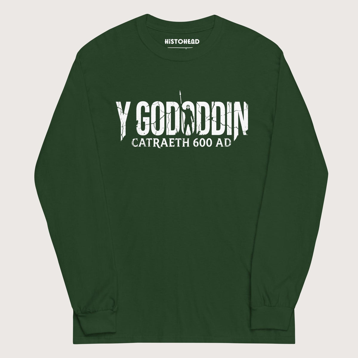Forest Green Y Gododdin Catraeth 600 - Long Sleeve - history buff gift by HistoHead