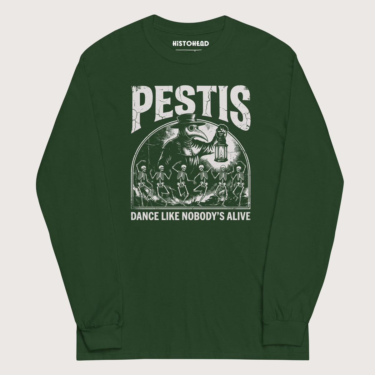 Forest Green Pestis Dance - Long Sleeve - history buff gift by HistoHead
