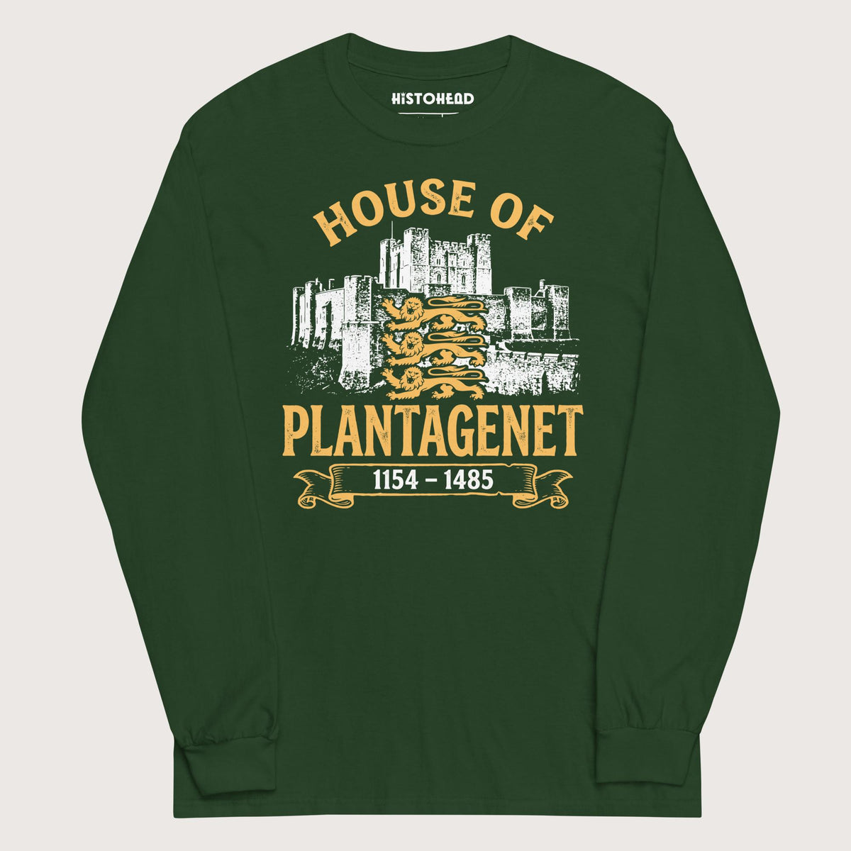 Forest Green House of Plantagenet - Long Sleeve - history buff gift by HistoHead