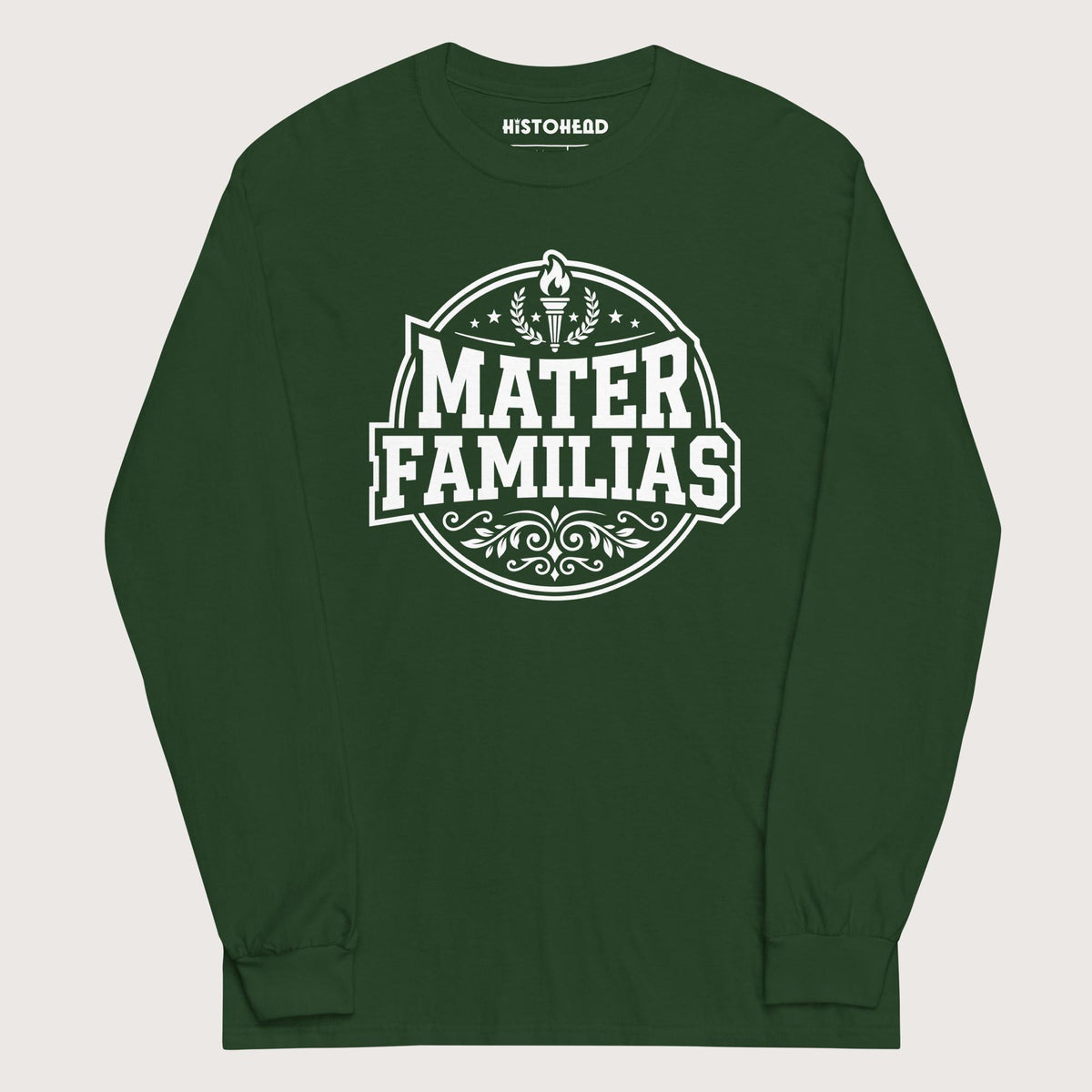 Forest Green Mater Familias Latin - Long Sleeve - history buff gift by HistoHead