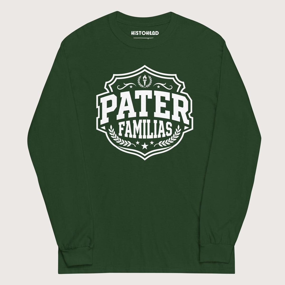 Forest Green Pater Familias Latin - Long Sleeve - history buff gift by HistoHead