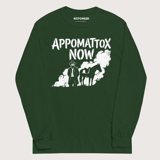 Forest Green Appomattox Now - Long Sleeve - history buff gift by HistoHead