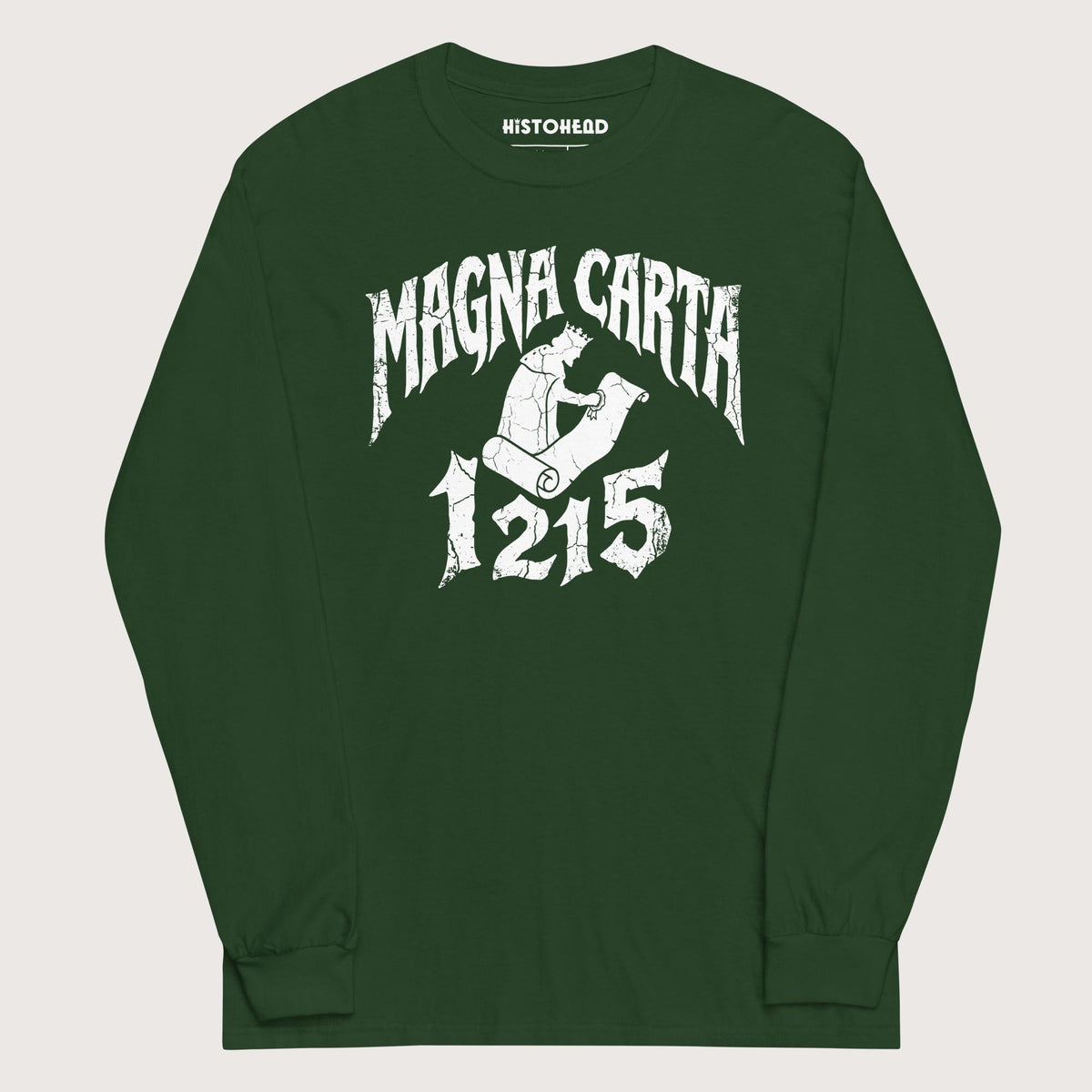 Forest Green Magna Carta 1215 - Long Sleeve - history buff gift by HistoHead