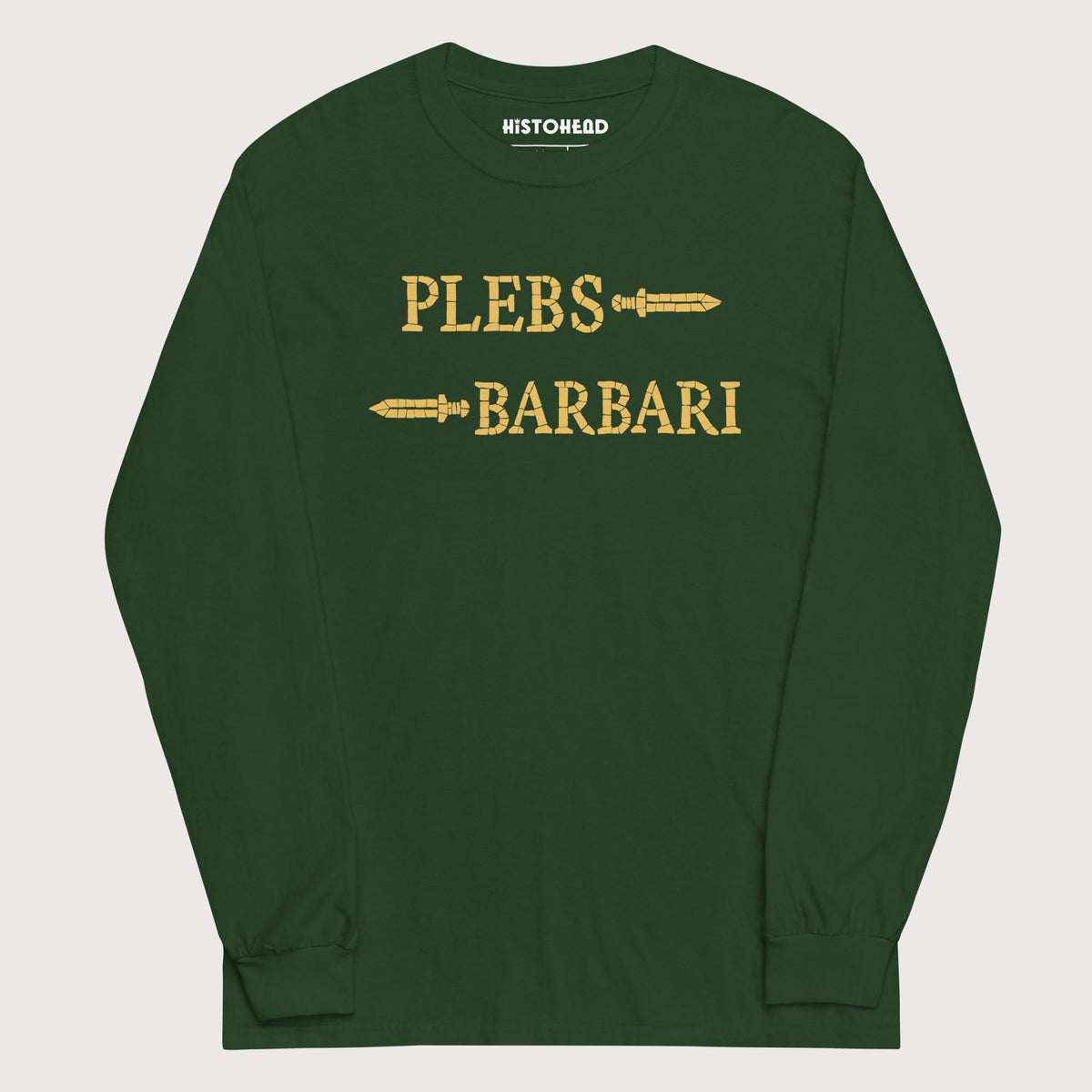 Forest Green Mosaic Plebs or Barbari - Long Sleeve - history buff gift by HistoHead