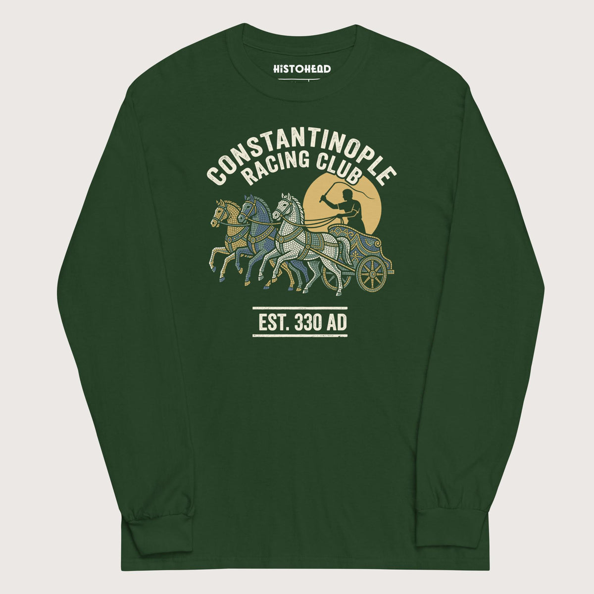 Forest Green Constantinople Racing Club - Long Sleeve - history buff gift by HistoHead