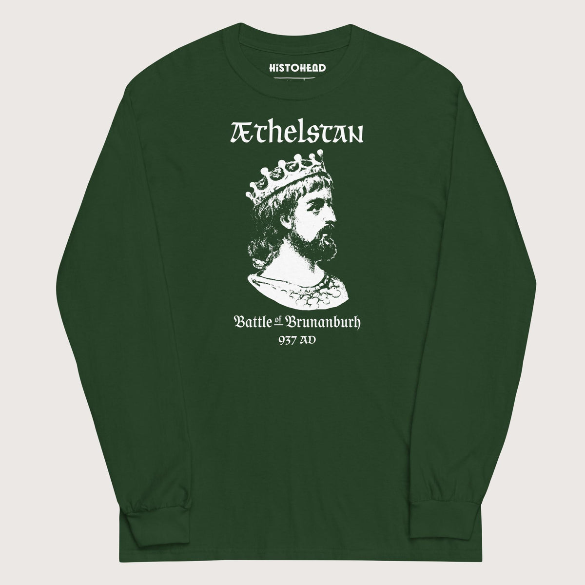 Forest Green Æthelstan Battle of Brunanburh - Long Sleeve - history buff gift by HistoHead
