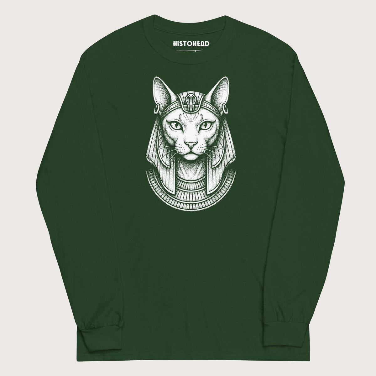 Forest Green Bastet - Long Sleeve - history buff gift by HistoHead