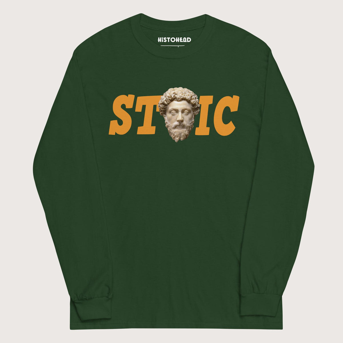 Forest Green Stoic Marcus Aurelius - Long Sleeve - history buff gift by HistoHead
