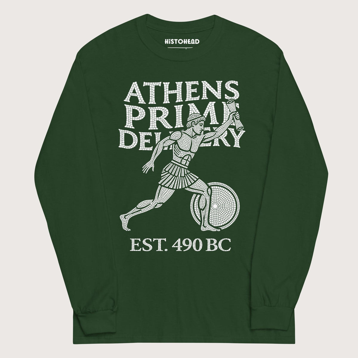 Forest Green Athens Prime Delivery - Long Sleeve - history buff gift by HistoHead