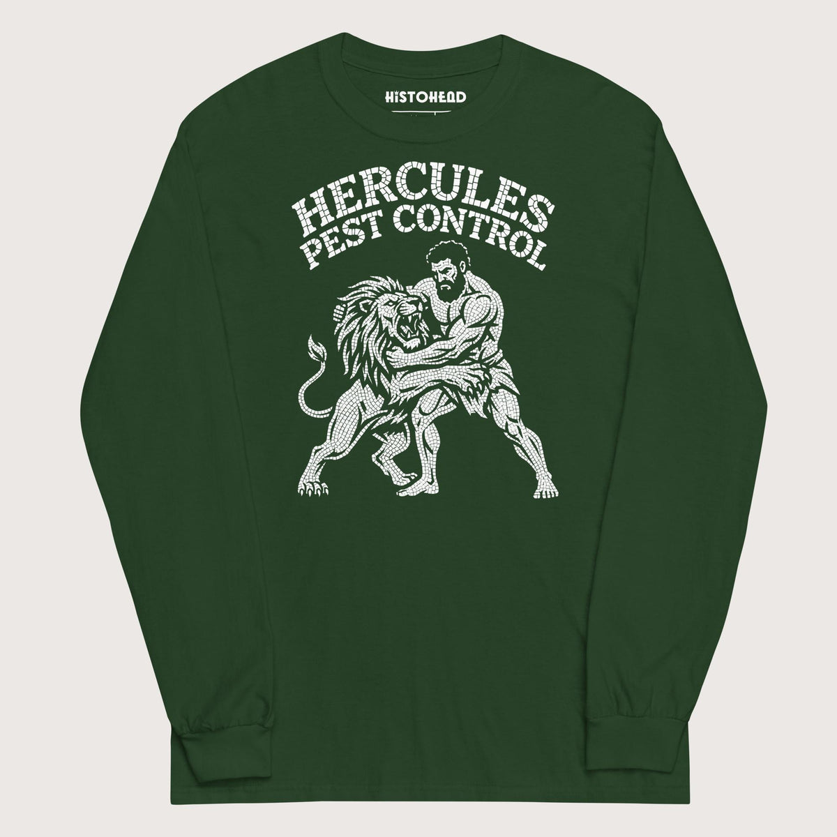 Forest Green Hercules Pest Control - Long Sleeve - history buff gift by HistoHead