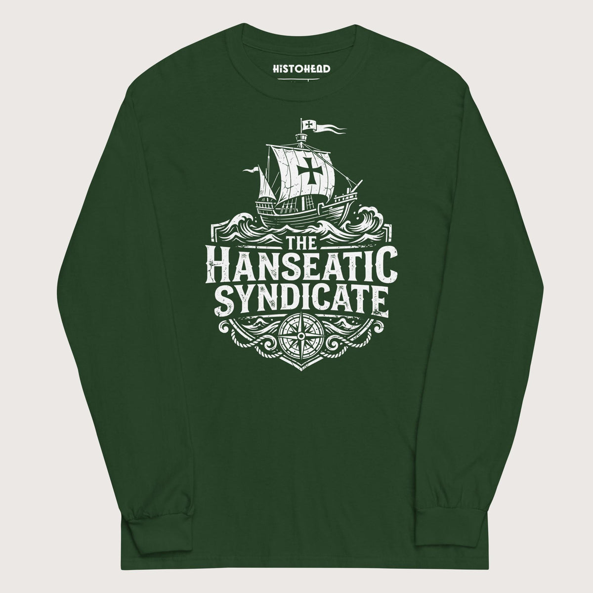 Forest Green The Hanseatic Syndicate - Long Sleeve - history buff gift by HistoHead