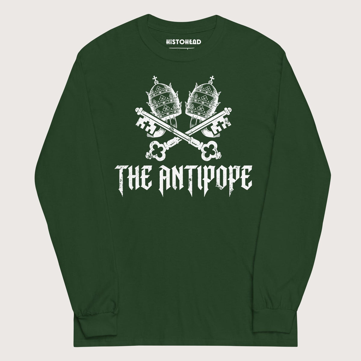 Forest Green The Antipope - Long Sleeve - history buff gift by HistoHead
