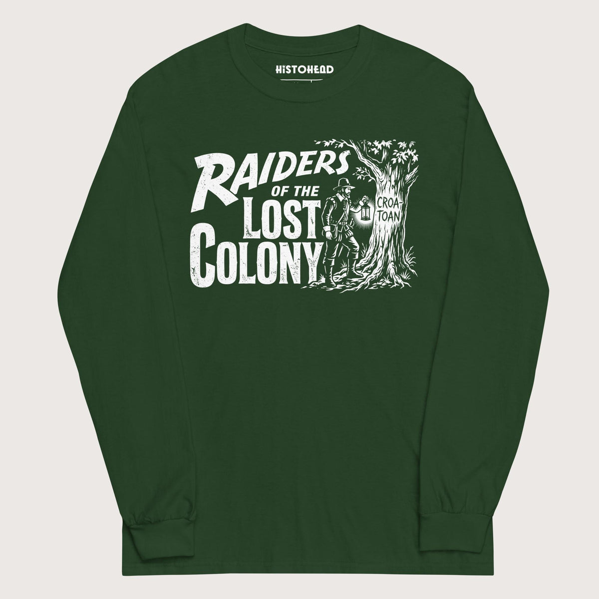 Forest Green Raiders of the Lost Colony - Long Sleeve - history buff gift by HistoHead