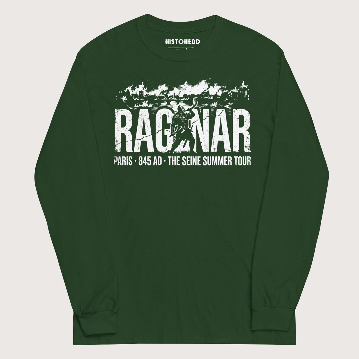 Forest Green Ragnar The Seine Summer Tour - Long Sleeve - history buff gift by HistoHead
