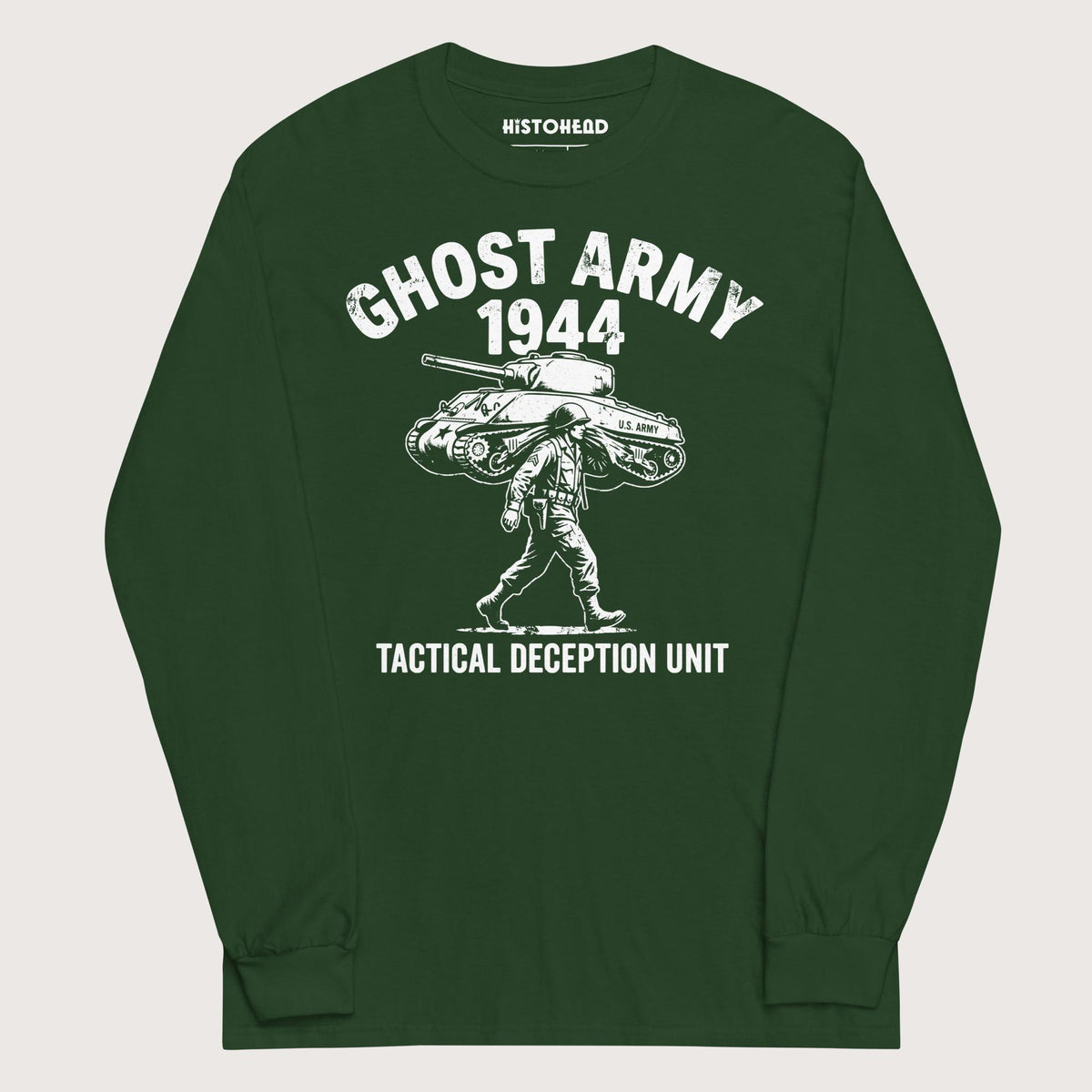 Forest Green Ghost Army - Long Sleeve - history buff gift by HistoHead