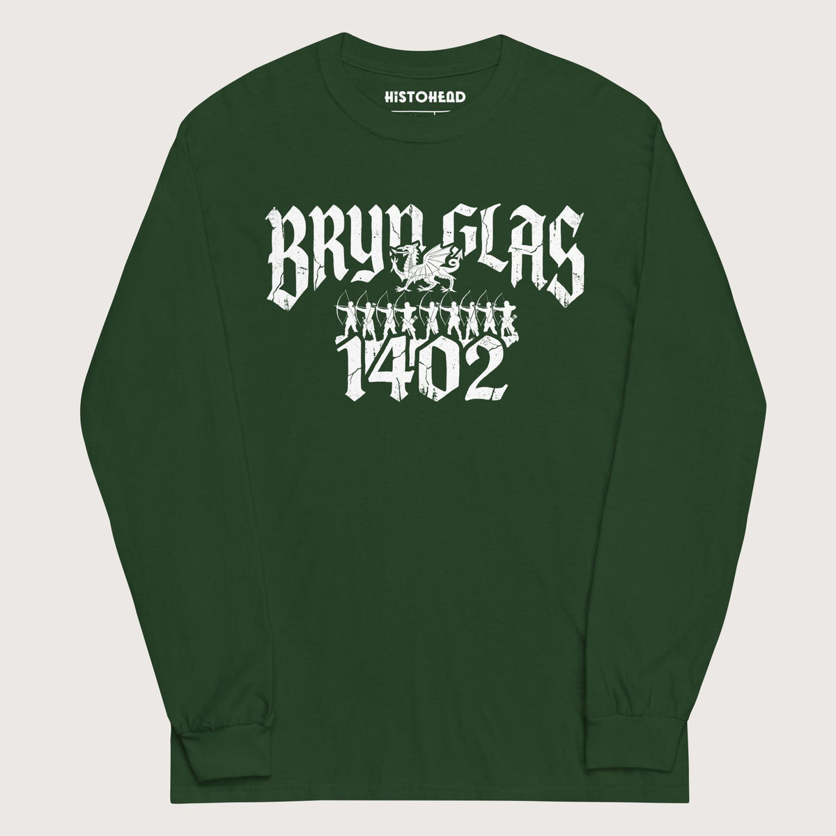 Forest Green Battle of Bryn Glas 1402 - Long Sleeve - history buff gift by HistoHead