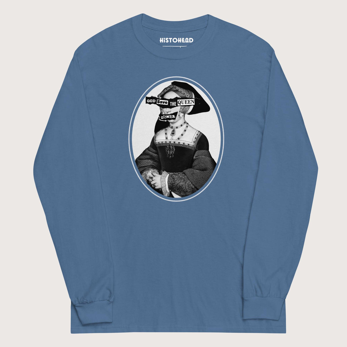 Indigo Blue God Save the Queen Jane Seymour - Long Sleeve - history buff gift by HistoHead