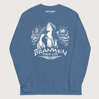 Indigo Blue Branwen ferch Llŷr - Long Sleeve - history buff gift by HistoHead