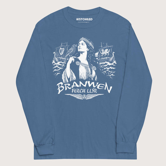Indigo Blue Branwen ferch Llŷr - Long Sleeve - history buff gift by HistoHead