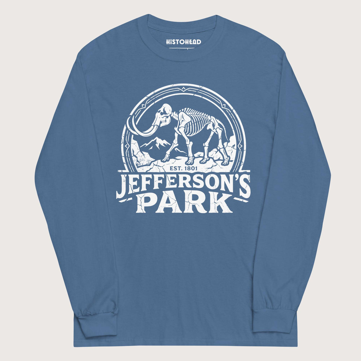 Indigo Blue Jefferson's Park - Long Sleeve - history buff gift by HistoHead