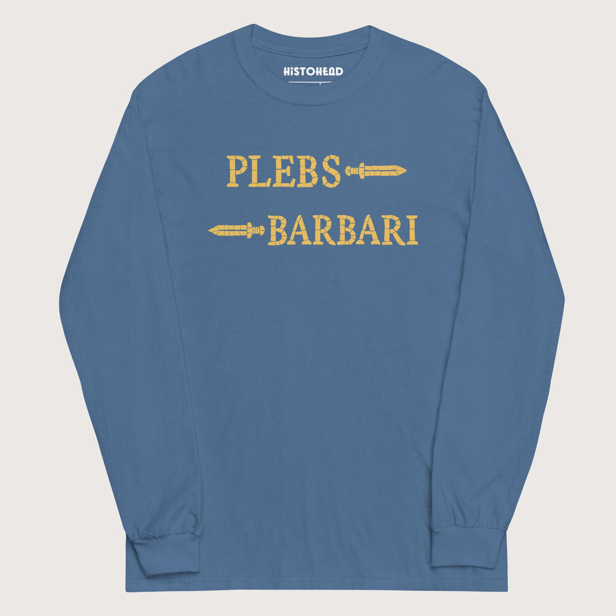 Indigo Blue Mosaic Plebs or Barbari - Long Sleeve - history buff gift by HistoHead
