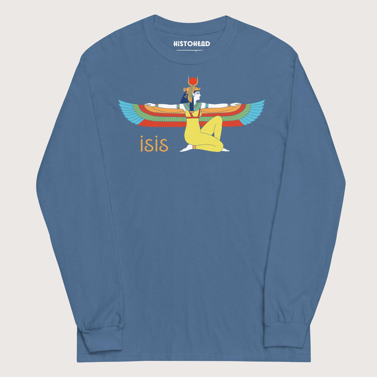Indigo Blue Egyptian Goddess Isis - Long Sleeve - history buff gift by HistoHead