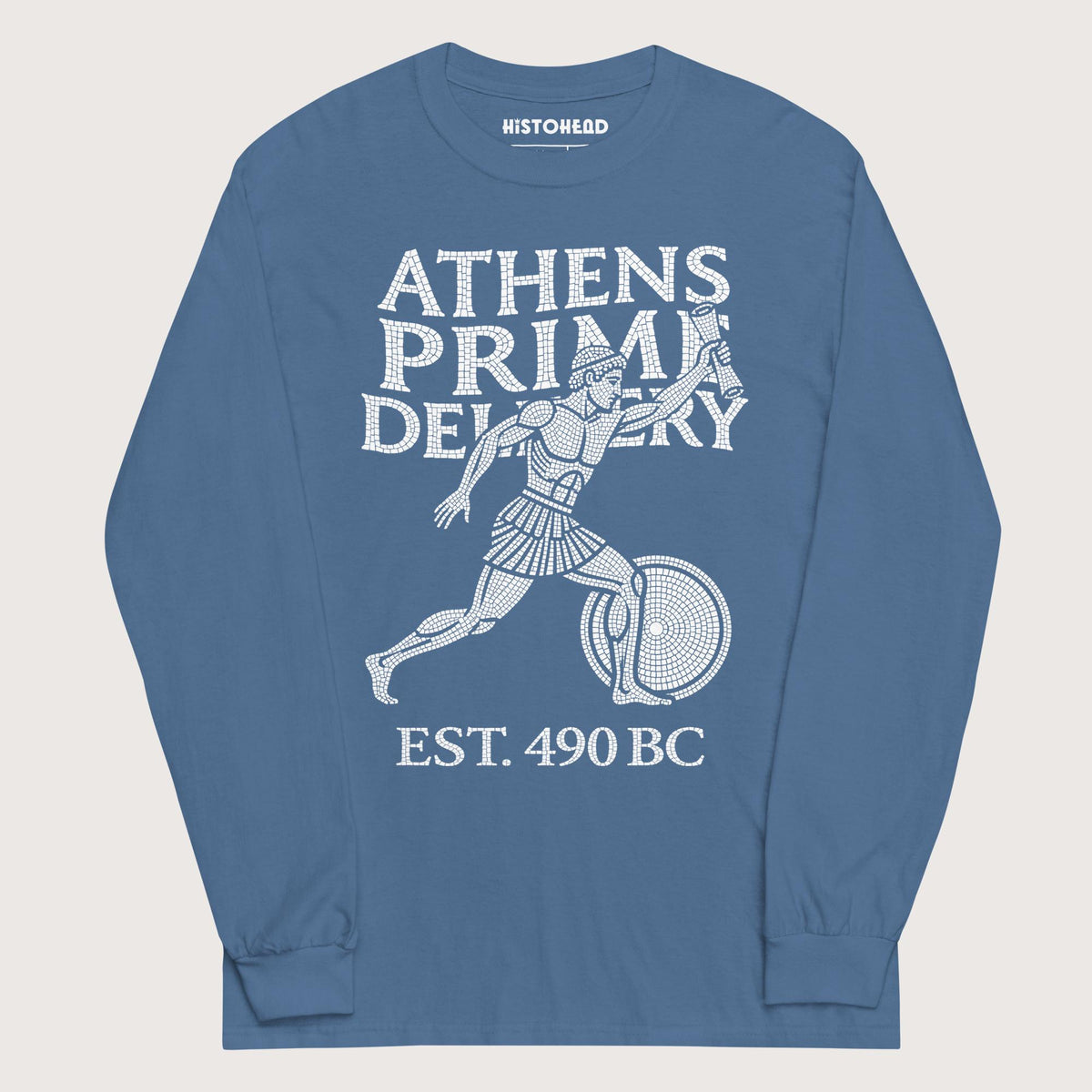 Indigo Blue Athens Prime Delivery - Long Sleeve - history buff gift by HistoHead