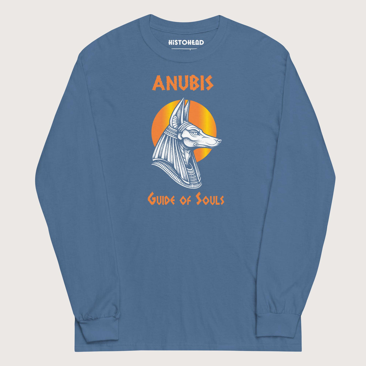 Indigo Blue Anubis Guide of Souls - Long Sleeve - history buff gift by HistoHead