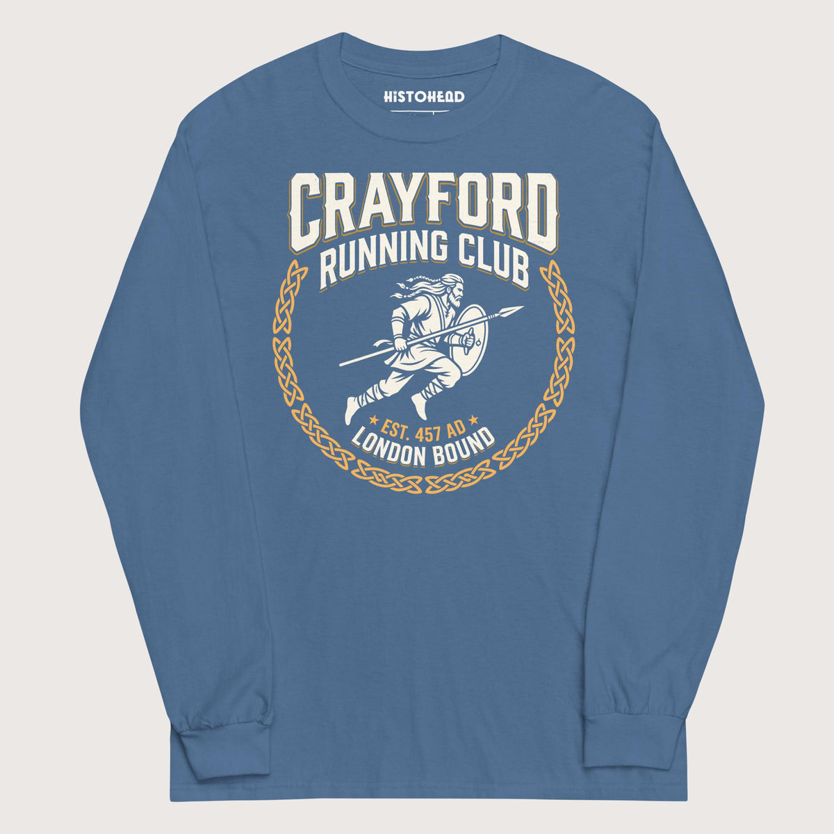 Indigo Blue Crayford Running Club - Long Sleeve - history buff gift by HistoHead