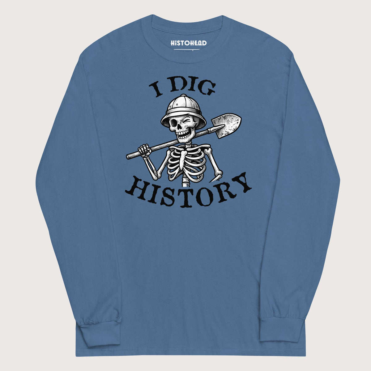 Indigo Blue I Dig History - Long Sleeve - history buff gift by HistoHead