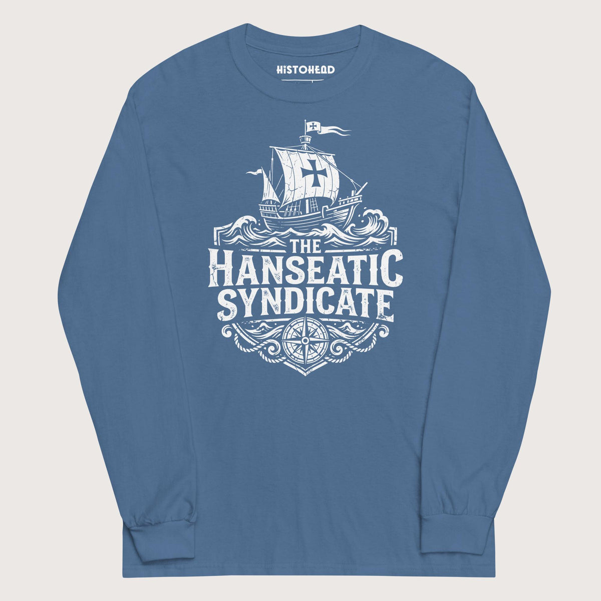 Indigo Blue The Hanseatic Syndicate - Long Sleeve - history buff gift by HistoHead