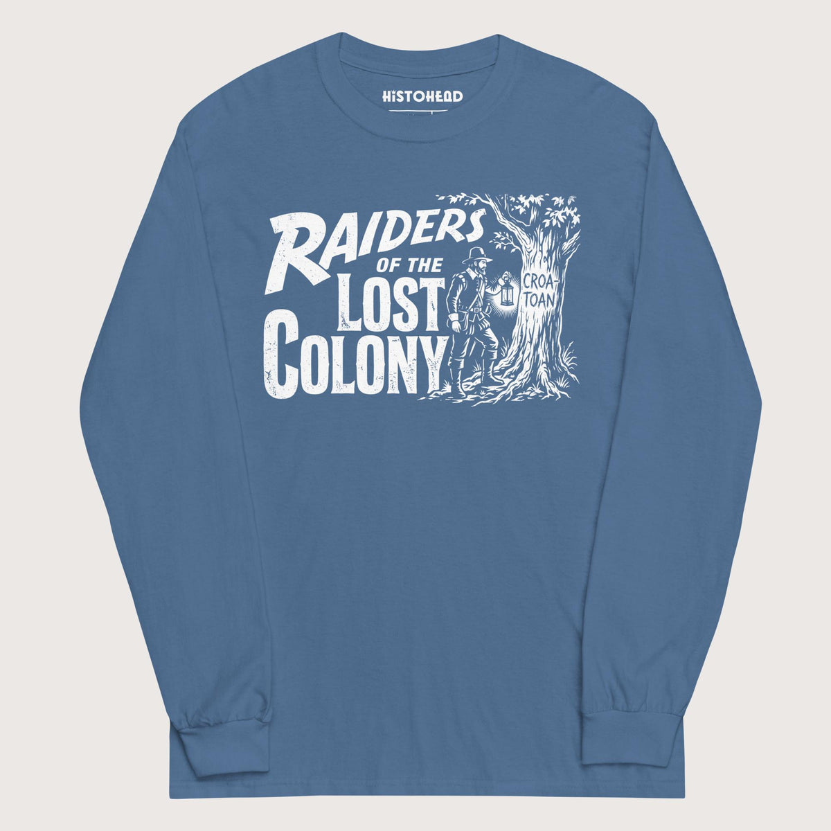 Indigo Blue Raiders of the Lost Colony - Long Sleeve - history buff gift by HistoHead