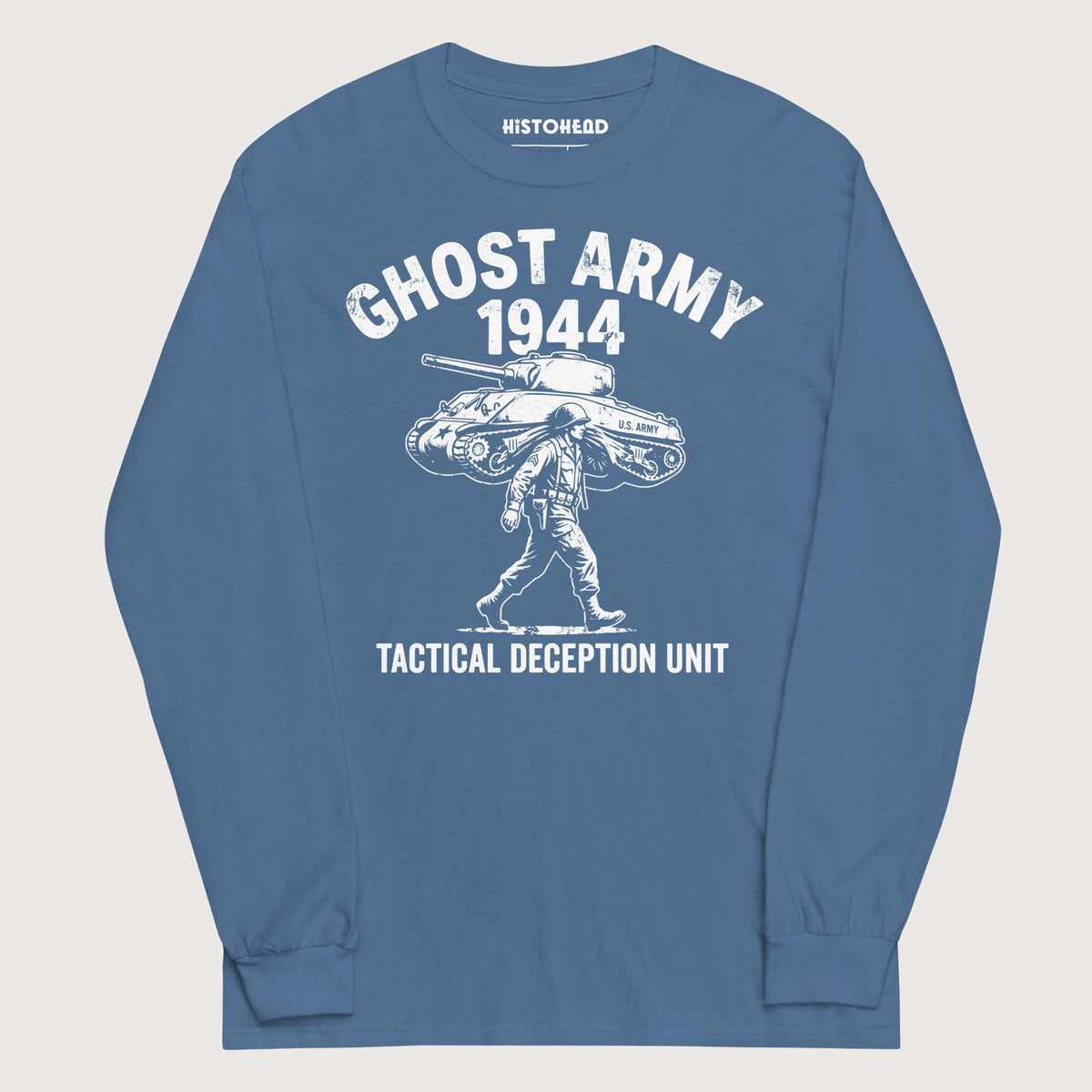 Indigo Blue Ghost Army - Long Sleeve - history buff gift by HistoHead