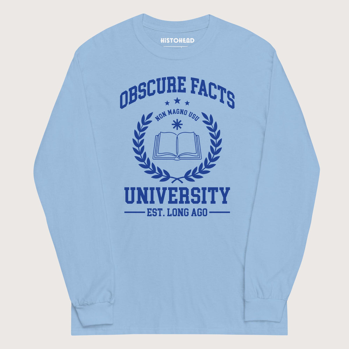 Light Blue Obscure Facts University - Long Sleeve - history buff gift by HistoHead