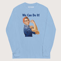 Light Blue Rosie We Can Do It - Long Sleeve - history buff gift by HistoHead