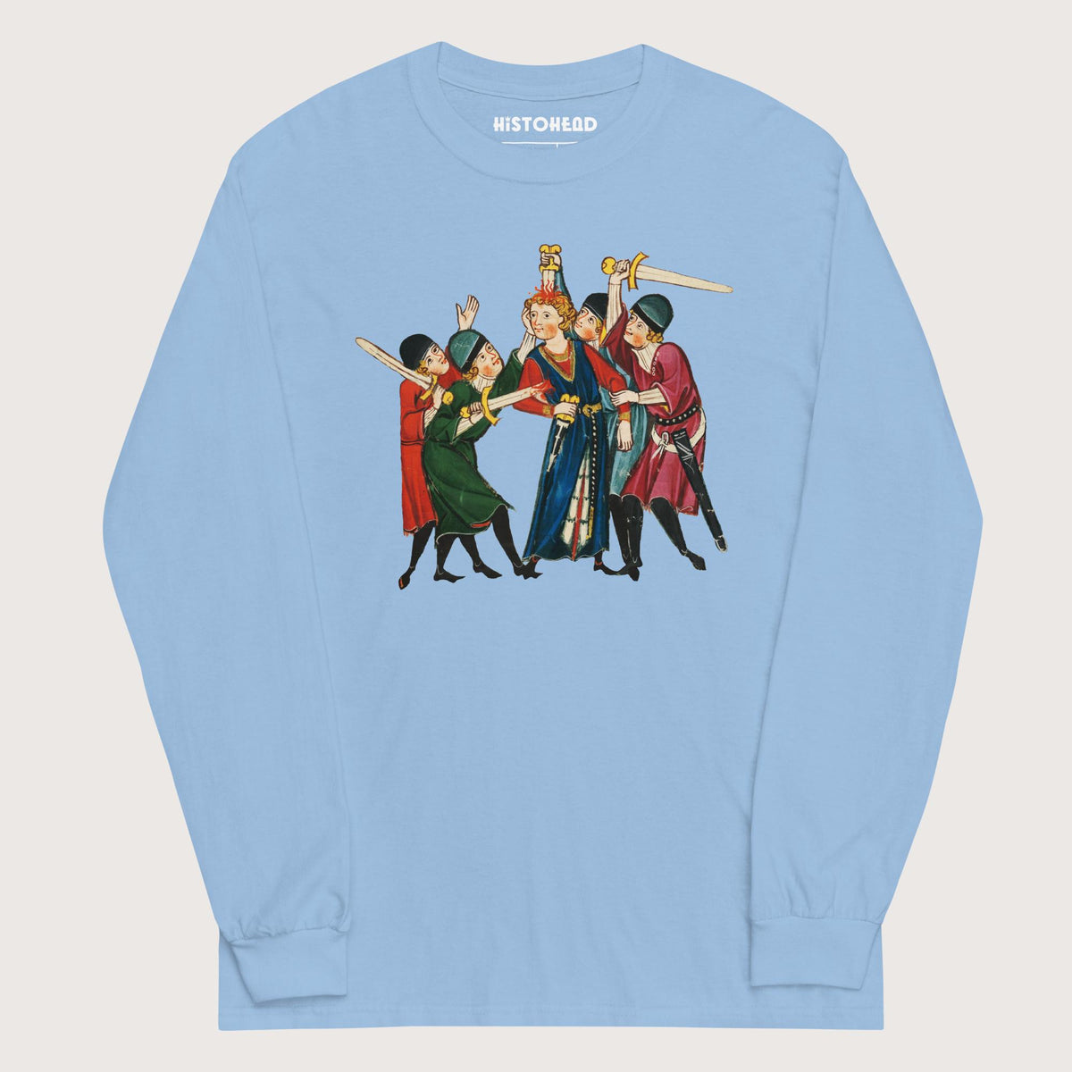 Light Blue Medieval Positivity - Long Sleeve - history buff gift by HistoHead