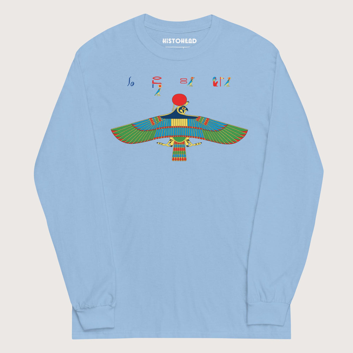Light Blue Hawk Emblem of Ra - Long Sleeve - history buff gift by HistoHead